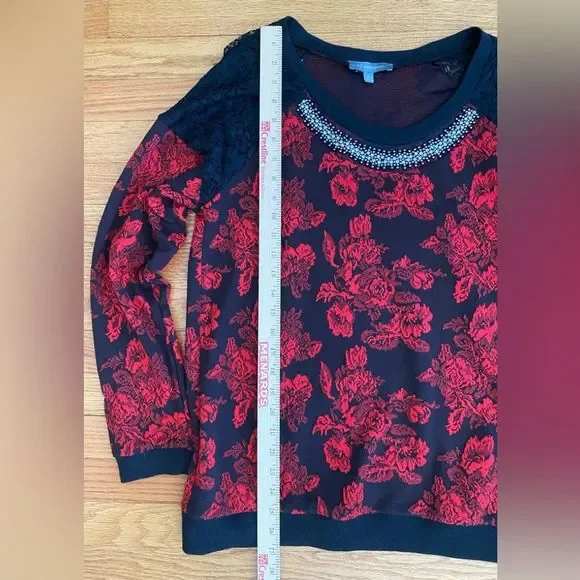 Ny collection Floral design sweater, Size LARGE - Picture 6 of 7
